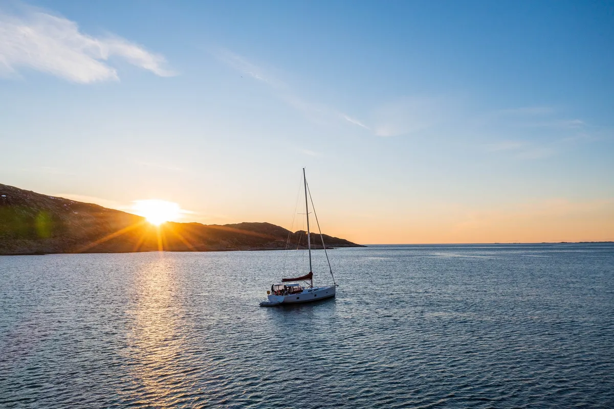 Exterior view of Arctic Whisper, a Hanse Yachts Hanse 458 sailboat at Tromsø, Norway
