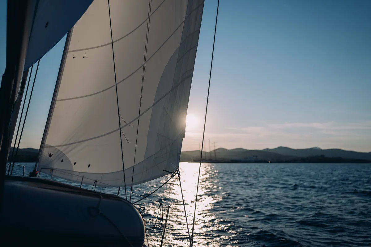 Exterior view of ORION, a Beneteau Oceanis 51.1 sailboat at Lavreotiki Municipal Unit, Greece