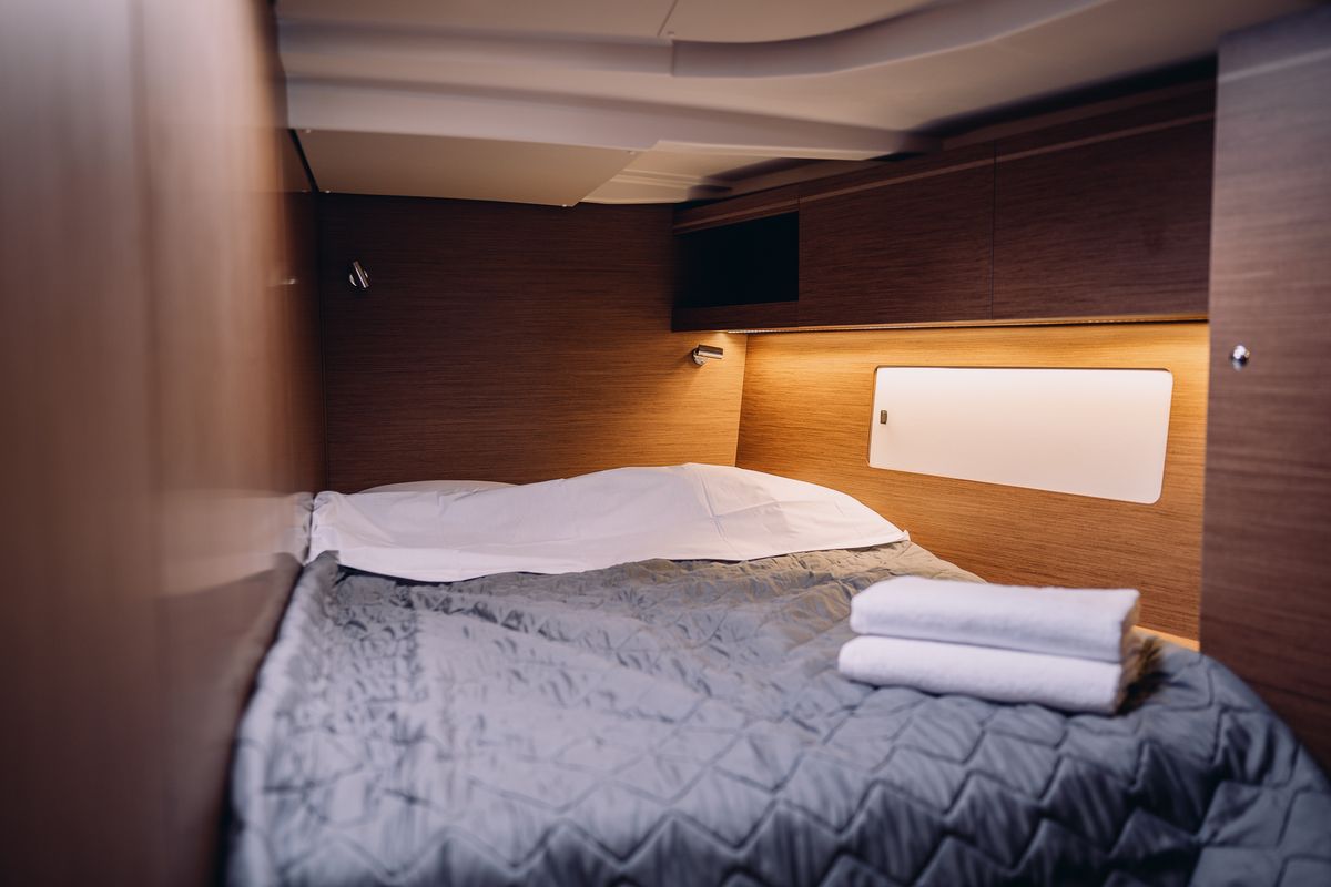 Cabin on ORION, a Beneteau Oceanis 51.1 sailboat at Lavreotiki Municipal Unit, Greece