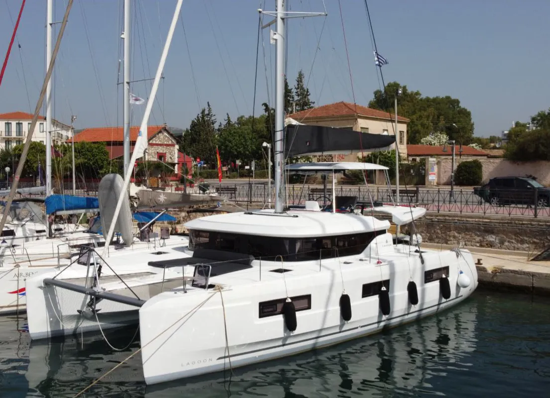 Sea Star, a Lagoon Lagoon 46 catamaran at Lavreotiki Municipal Unit, Greece