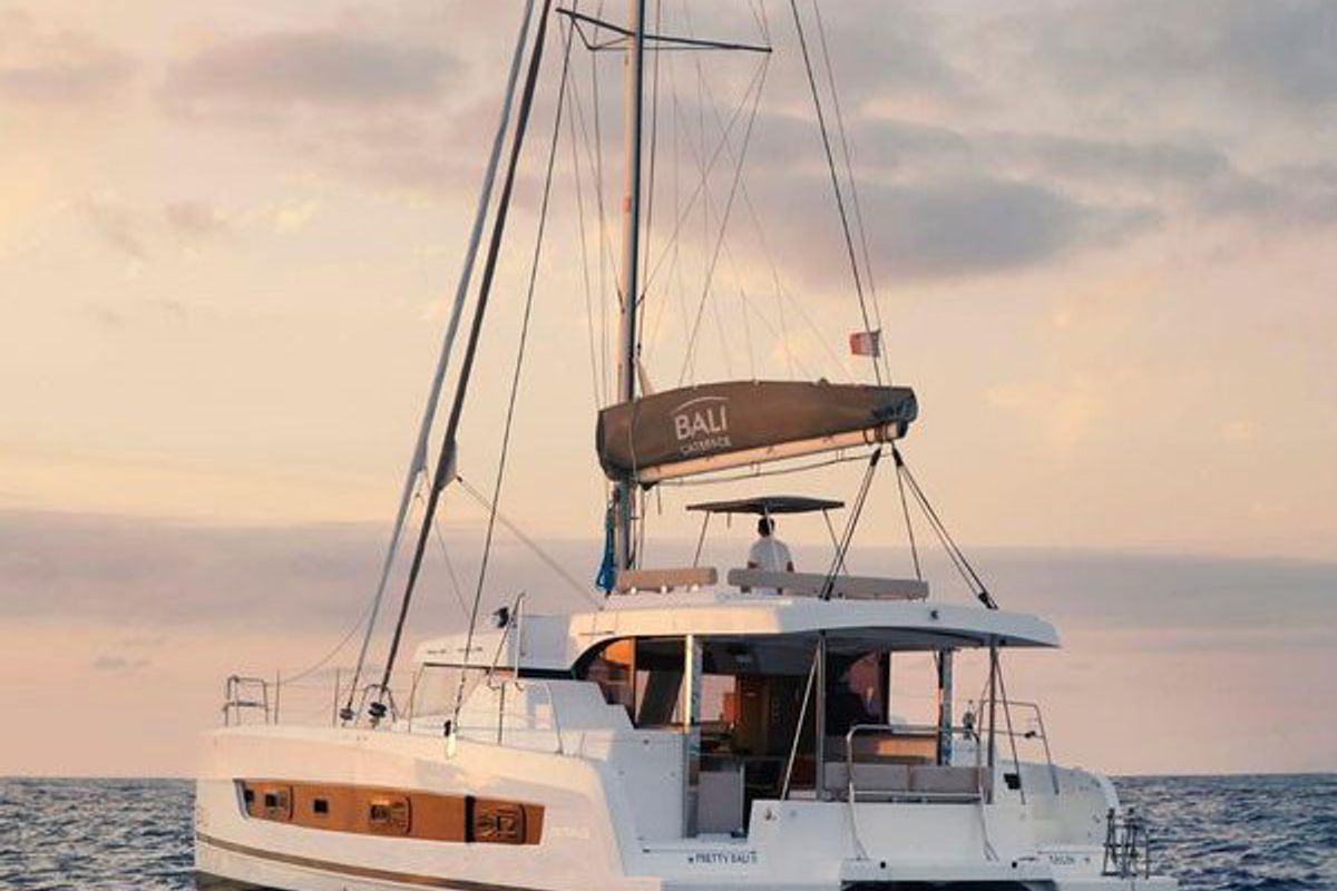 Exterior view of Rafaela, a Bali Catspace catamaran at Municipal Unit of Lefkada, Greece