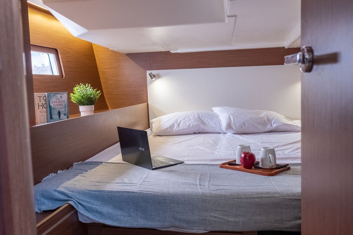 Cabin on Aloha, a Beneteau Oceanis 51.1 sailboat at Municipal Unit of Lefkada, Greece