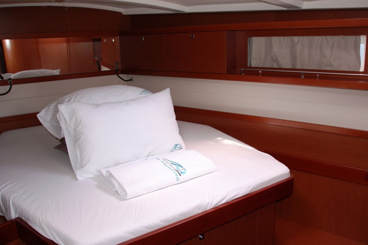 Cabin on Tonic, a Beneteau Oceanis 45 sailboat at Marmaris, Turkey