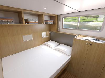 Cabin on NEO3-5, a Pénichette Neo motorboat at Scey-sur-Saône-et-Saint-Albin, France