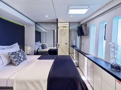 Above & Beyond, a Sunreef Yachts Sunreef 80 catamaran at Athens, Marina Delta Kallithea, Greece