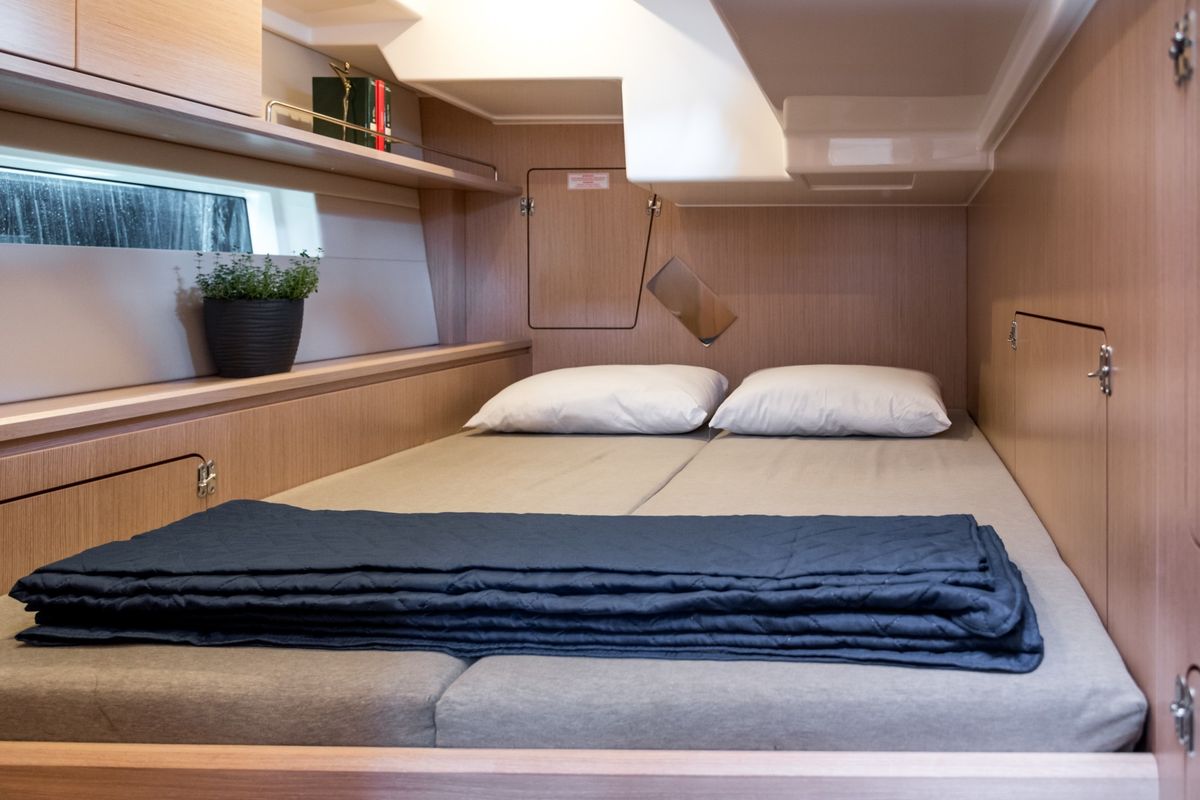 Cabin on Amaltheia, a Bavaria C50 sailboat at Municipal Unit of Lefkada, Greece