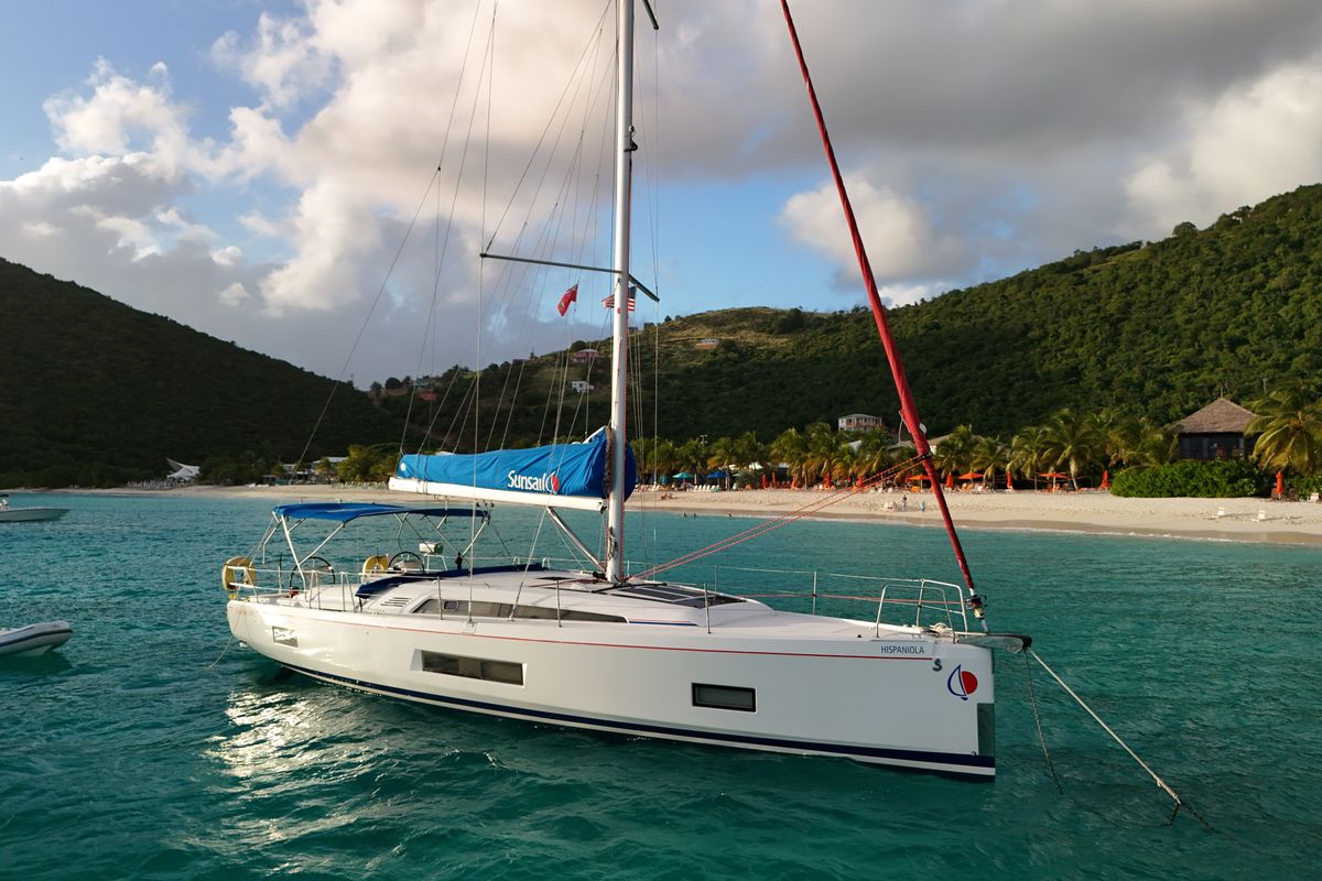 Exterior view of Oceanis 461/3/3 Premium, a Beneteau Oceanis 461 sailboat at Dubrovnik, Croatia