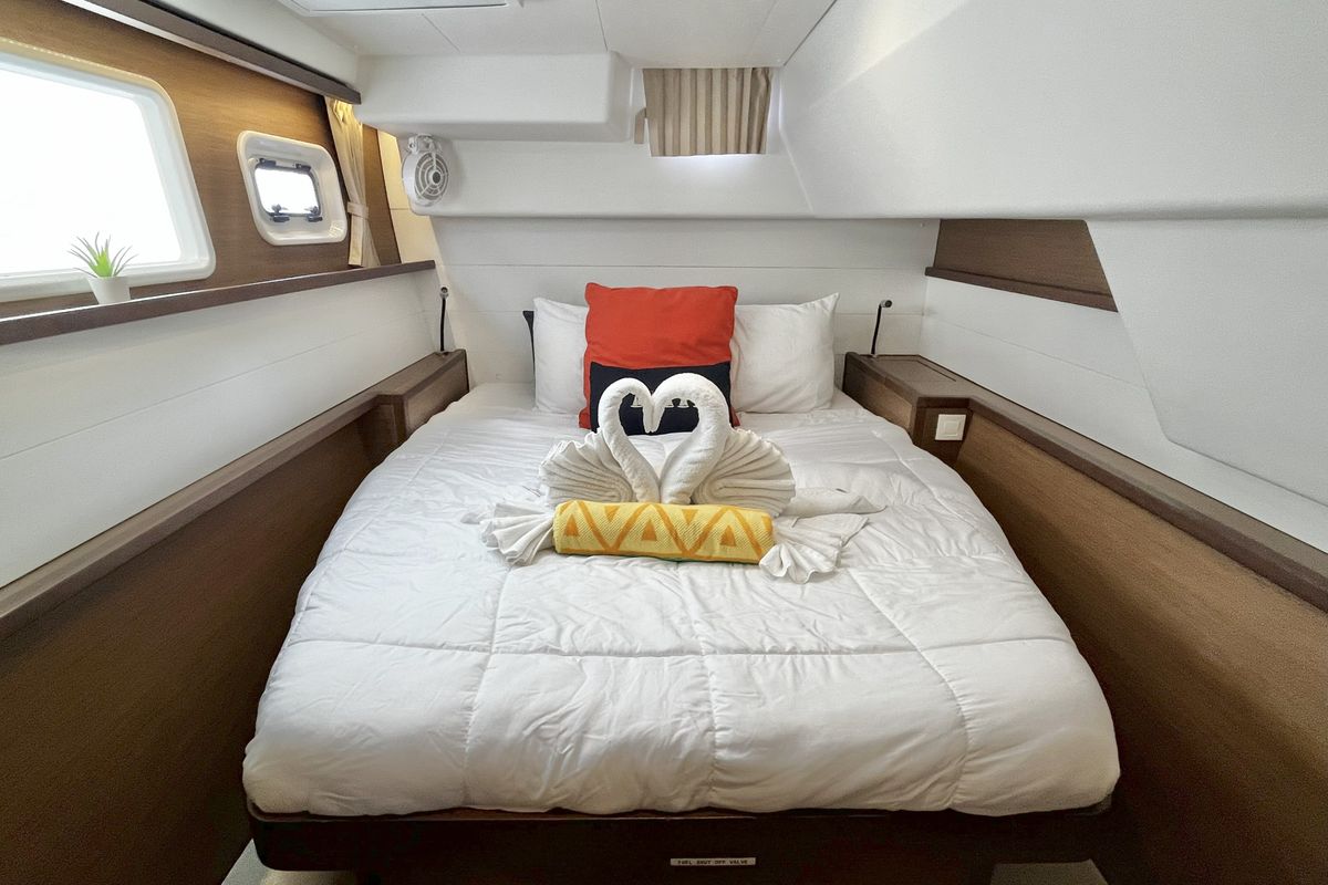 Cabin on Luna Mia, a Lagoon 450 F catamaran at Parham Town, British Virgin Islands