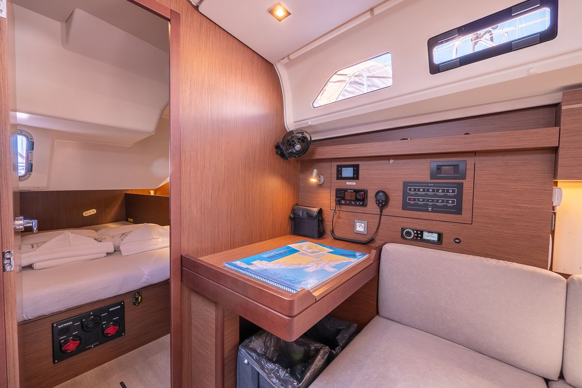 Salon of Mamma Mia, a Beneteau Oceanis 40.1 sailboat at Split, Croatia