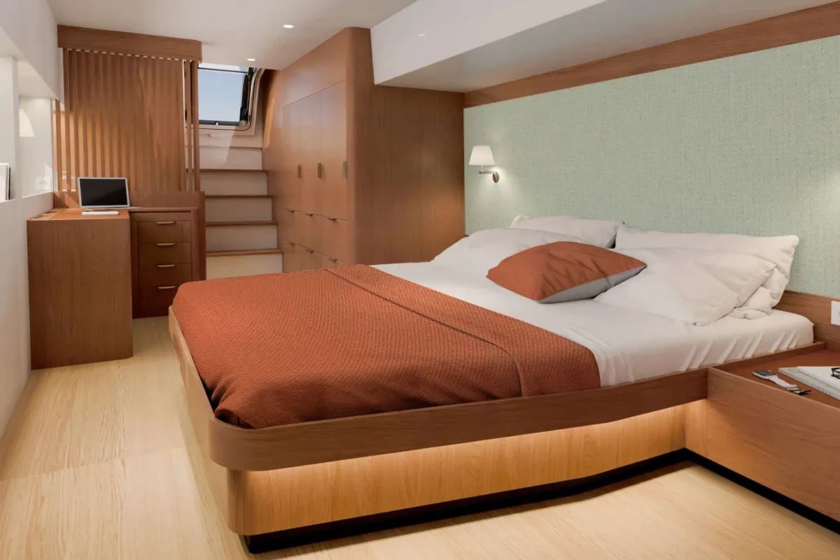 Cabin on Angelina, a Bali 5.8 catamaran at Općina Rogoznica, Croatia