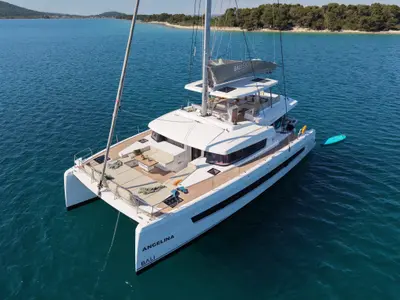 Exterior view of Angelina, a Bali 5.8 catamaran at Grad Trogir, Croatia