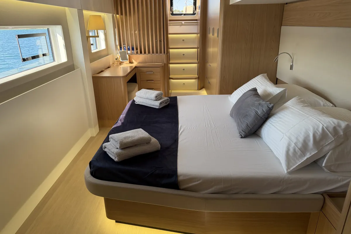 Angelina, a Bali 5.8 catamaran at Grad Trogir, Croatia