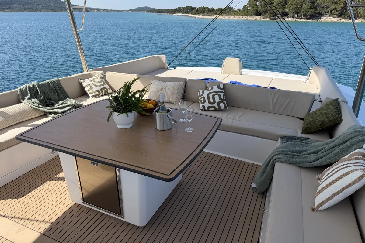 Angelina, a Bali 5.8 catamaran at Grad Trogir, Croatia