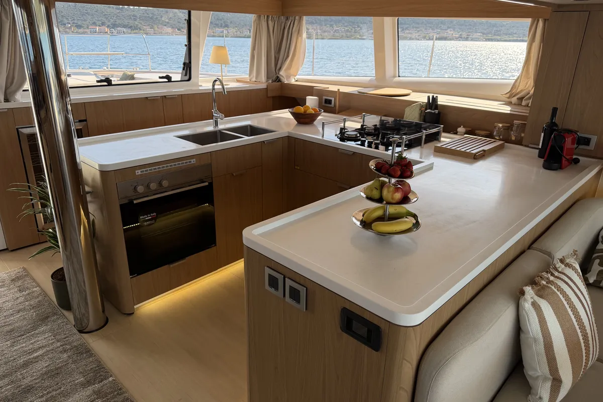 Angelina, a Bali 5.8 catamaran at Grad Trogir, Croatia