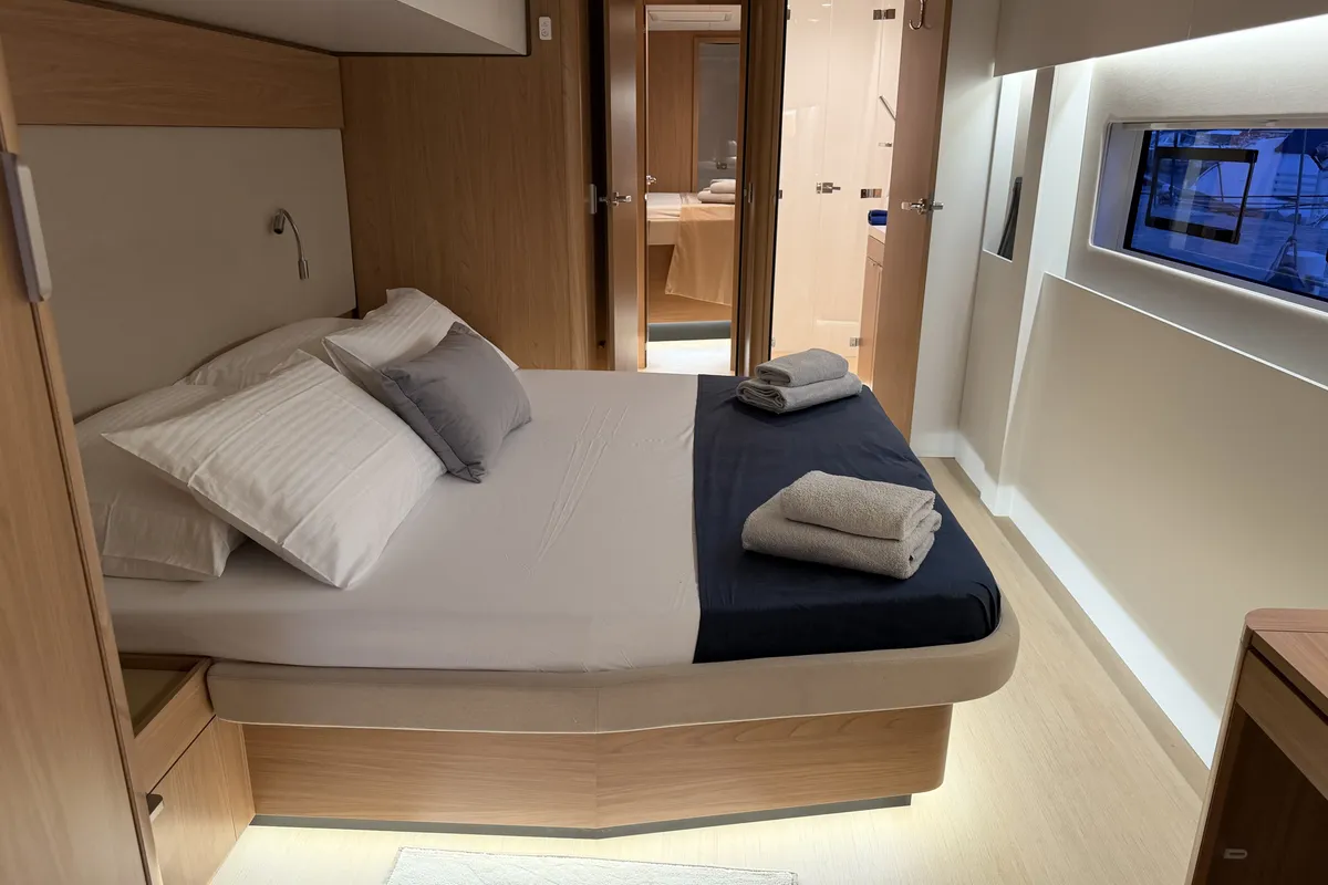 Angelina, a Bali 5.8 catamaran at Grad Trogir, Croatia