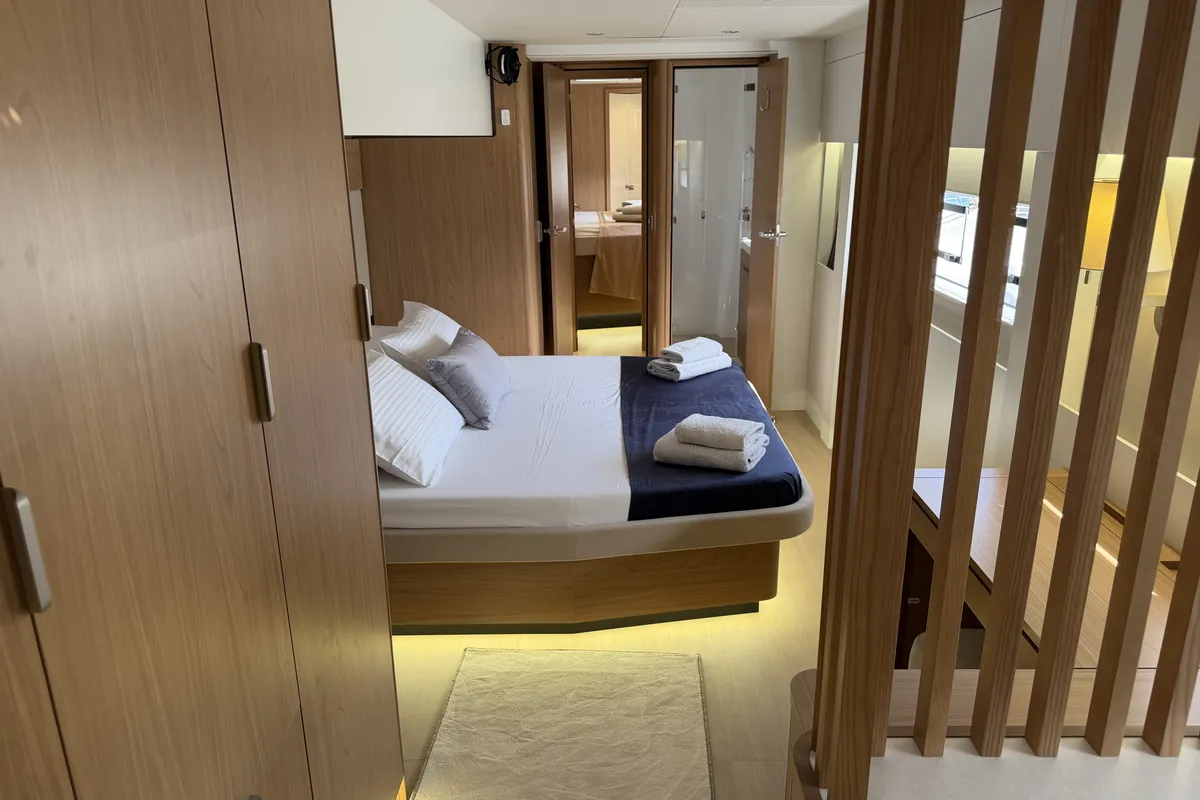 Angelina, a Bali 5.8 catamaran at Grad Trogir, Croatia