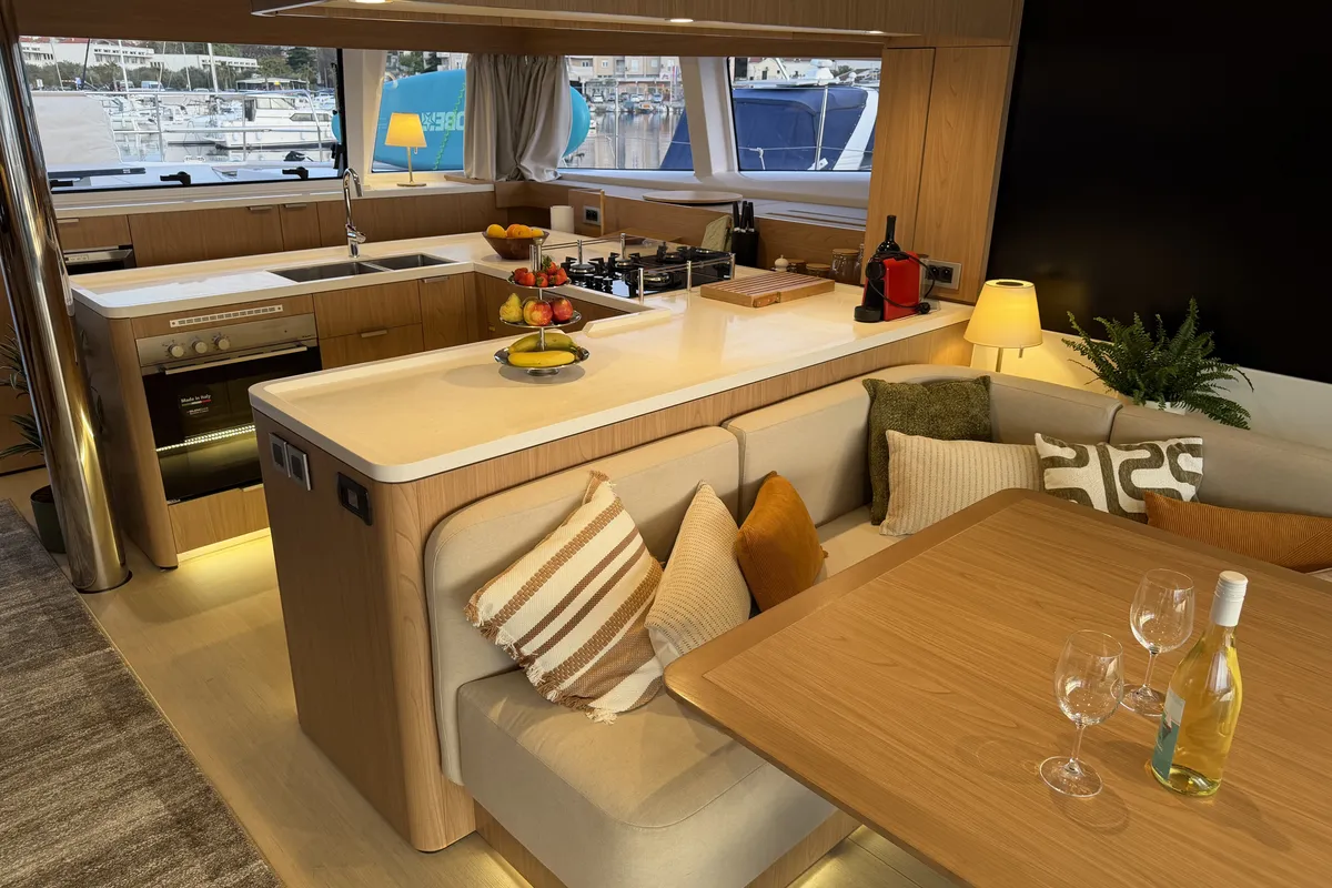 Angelina, a Bali 5.8 catamaran at Grad Trogir, Croatia