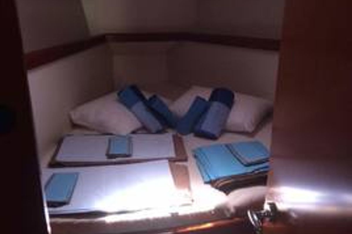 Cabin on Alpha , a Beneteau Oceanis 46 sailboat at Municipal Unit of Lefkada, Greece