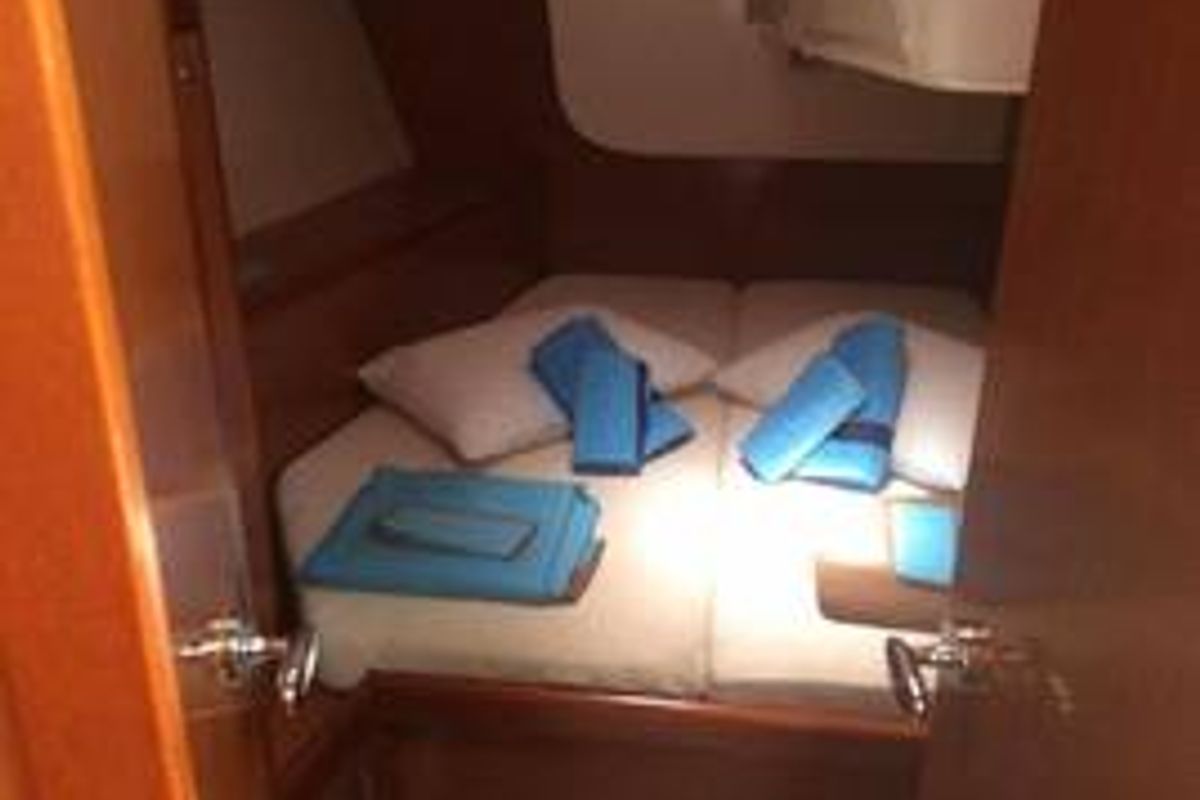 Cabin on Alpha , a Beneteau Oceanis 46 sailboat at Municipal Unit of Lefkada, Greece