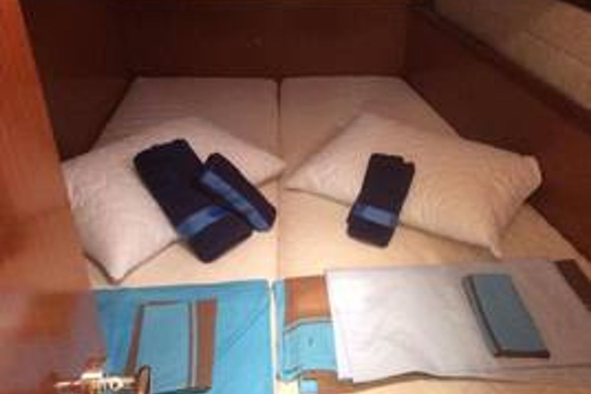 Cabin on Alpha , a Beneteau Oceanis 46 sailboat at Municipal Unit of Lefkada, Greece