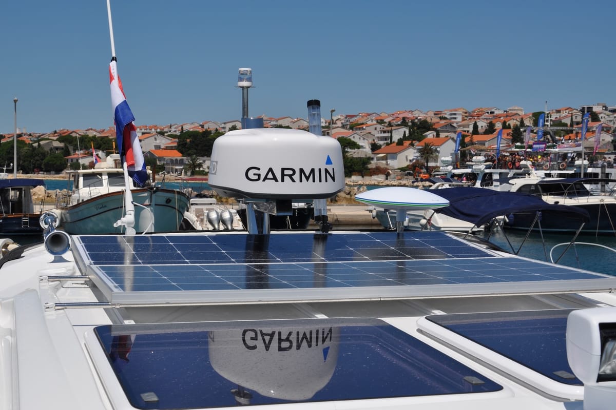 Ema, a Jeanneau Merry Fisher 895 motorboat at Split, Croatia