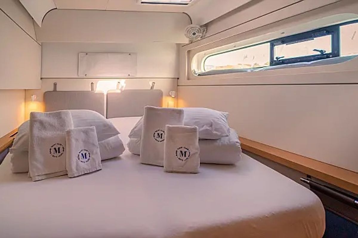 Cabin on Faros, a Excess 15 catamaran at Seget Donji, Croatia