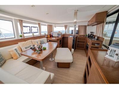 Salon of Svea, a Lagoon 42 catamaran at Municipal Unit of Nea Peramos, Greece