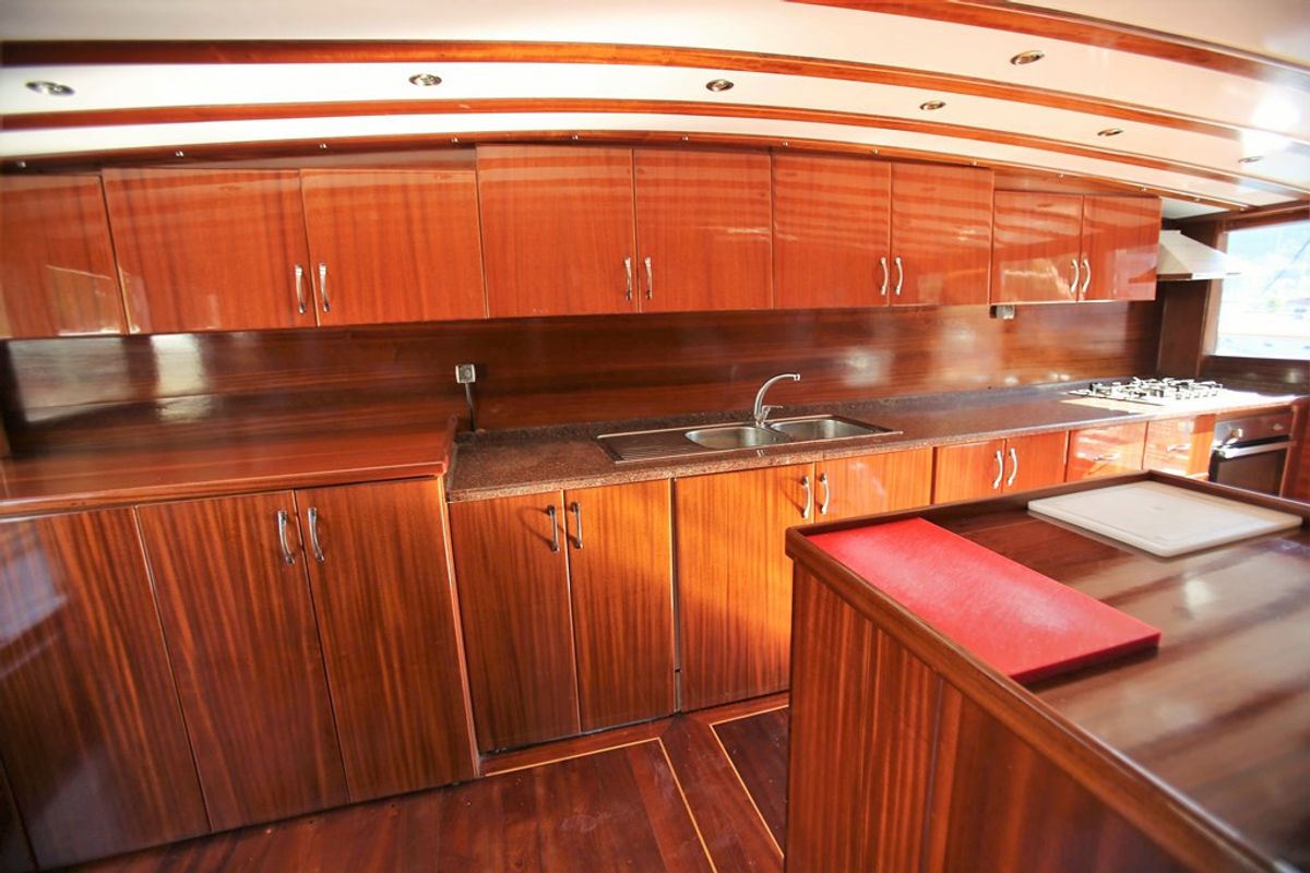 Galley of Semercioglu, a Custom Made Semercioglu yacht at Fethiye, Turkey