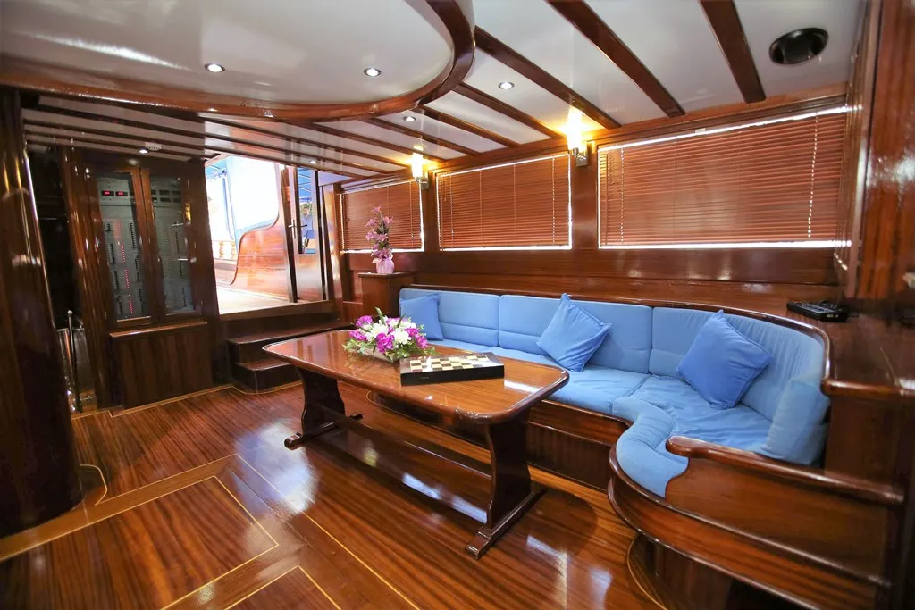 Salon of Semercioglu, a Custom Made Semercioglu yacht at Fethiye, Turkey