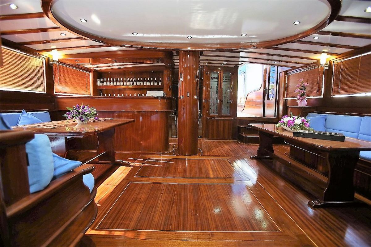 Salon of Semercioglu, a Custom Made Semercioglu yacht at Fethiye, Turkey