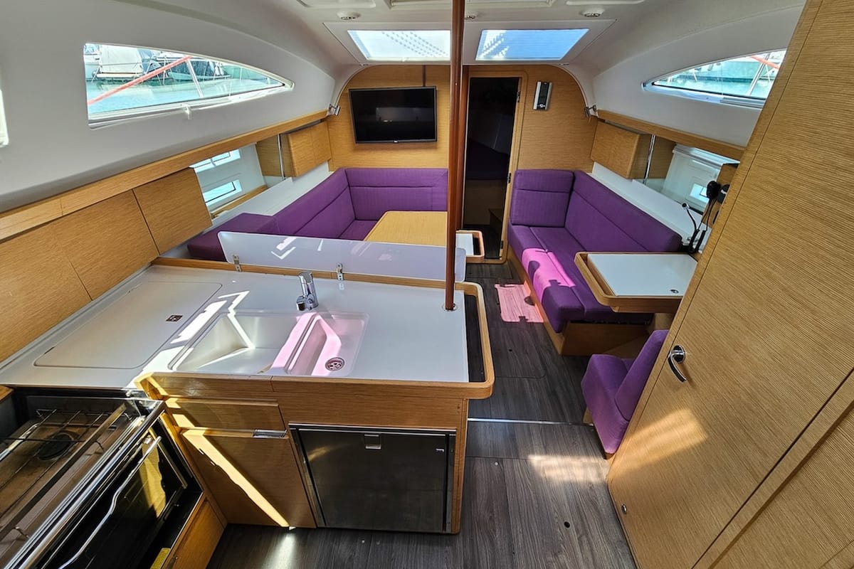 Galley of Orca I, a Elan Impression 40 sailboat at Izola / Isola, Slovenia