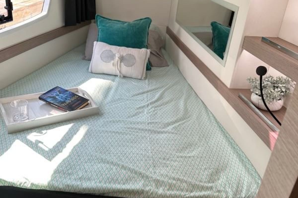 Cabin on Sea Magik, a Fountaine Pajot Isla 40 catamaran at Charlotte Amalie, United States