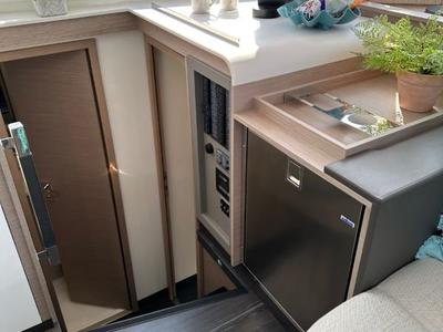 Galley of Sea Magik, a Fountaine Pajot Isla 40 catamaran at Charlotte Amalie, United States