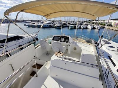Cockpit of Ardea, a Beneteau Antares 13,80 yacht at Općina Sukošan, Croatia