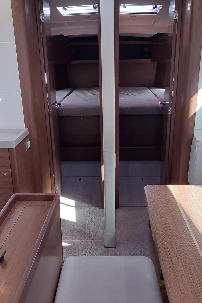 Deck of Kalmi, a Beneteau Oceanis 46.1 sailboat at Lavreotiki Municipal Unit, Greece