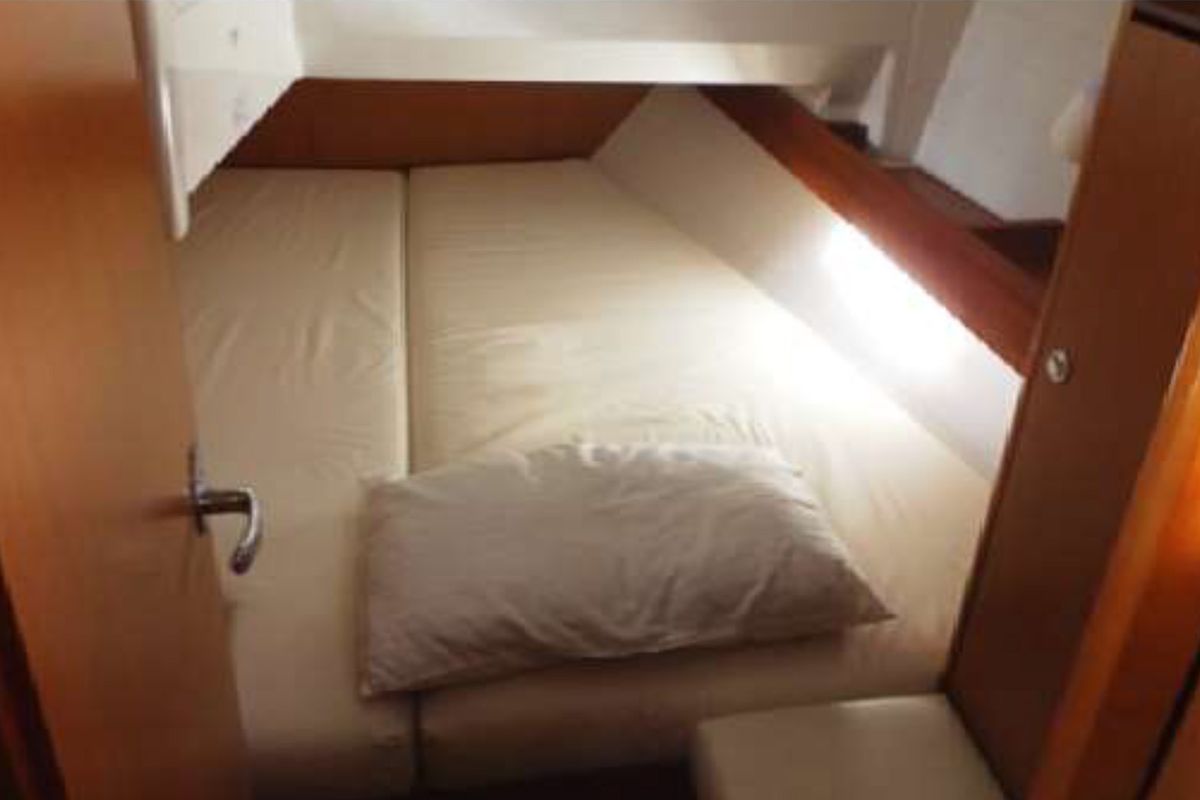 Cabin on KIWI, a Bavaria Cruiser 36 sailboat at Kalkara, Malta