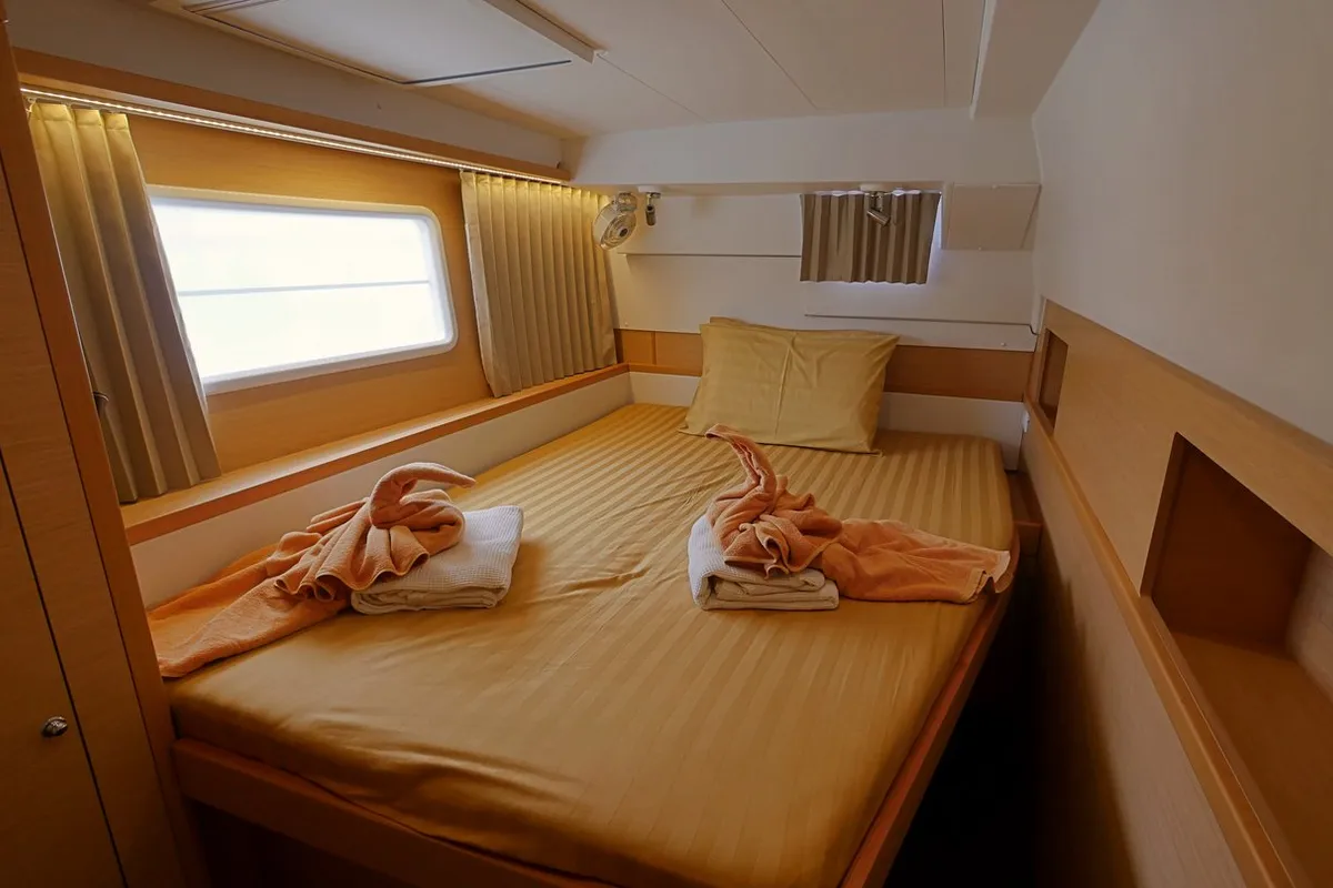 Cabin on Anastasia, a Lagoon 400 S2 catamaran at Baan Salak Phet, Thailand