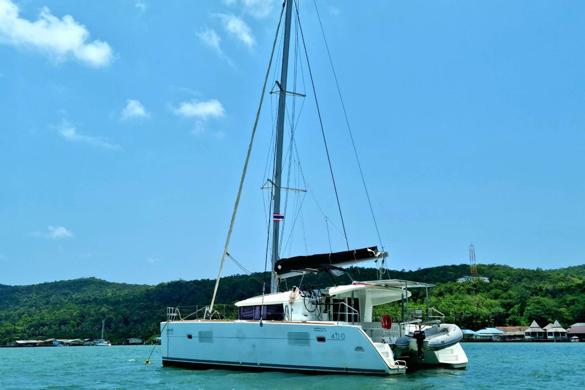 Exterior view of Anastasia, a Lagoon 400 S2 catamaran at Baan Salak Phet, Thailand