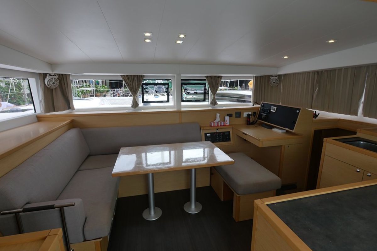 Salon of Anastasia, a Lagoon 400 S2 catamaran at Baan Salak Phet, Thailand