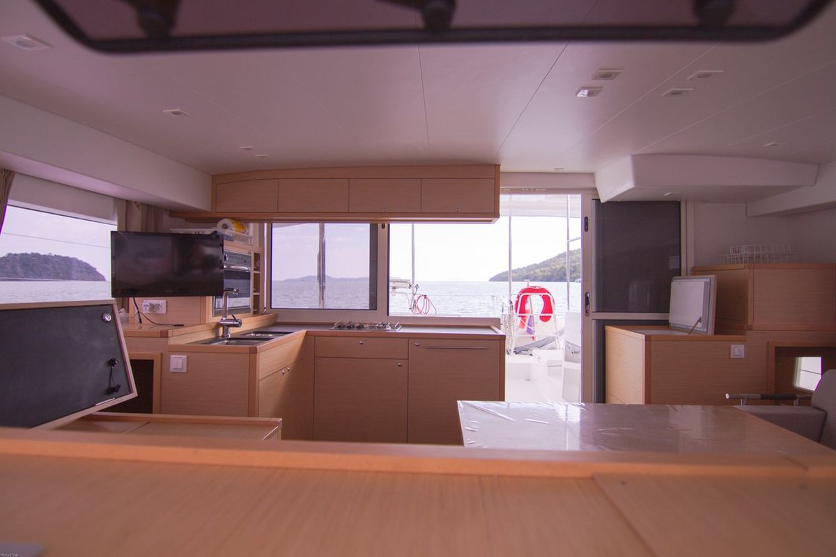 Galley of Anastasia, a Lagoon 400 S2 catamaran at Baan Salak Phet, Thailand