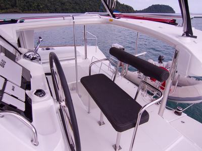 Cockpit of Anastasia, a Lagoon 400 S2 catamaran at Baan Salak Phet, Thailand