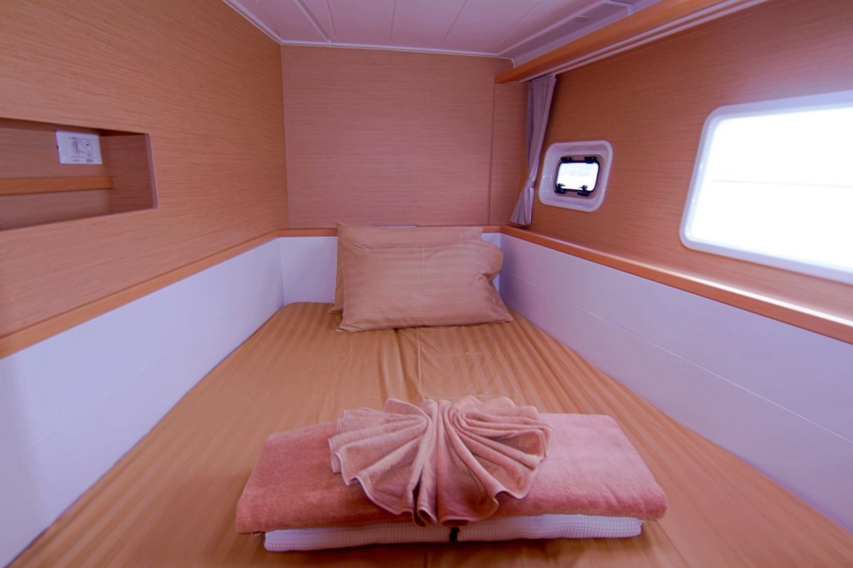Cabin on Anastasia, a Lagoon 400 S2 catamaran at Baan Salak Phet, Thailand