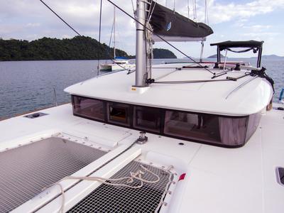 Deck of Anastasia, a Lagoon 400 S2 catamaran at Baan Salak Phet, Thailand