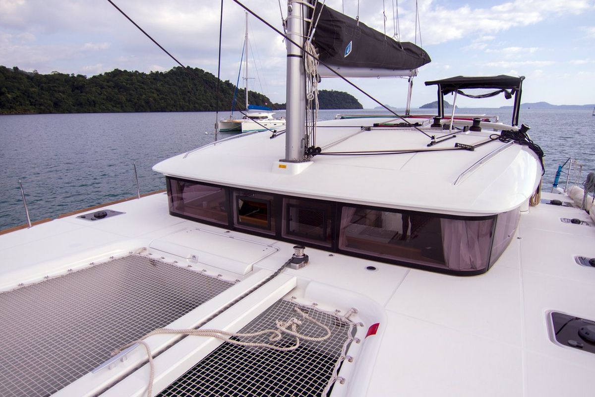 Deck of Anastasia, a Lagoon 400 S2 catamaran at Baan Salak Phet, Thailand