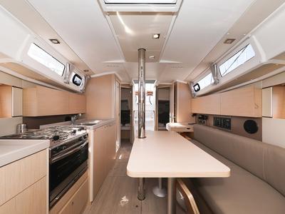 Salon of Aris, a Beneteau Oceanis 35.1 sailboat at Grad Biograd na Moru, Croatia