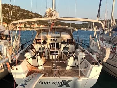 Cockpit of Cum Ventis, a X-Yachts X4³ sailboat at Općina Rogoznica, Croatia
