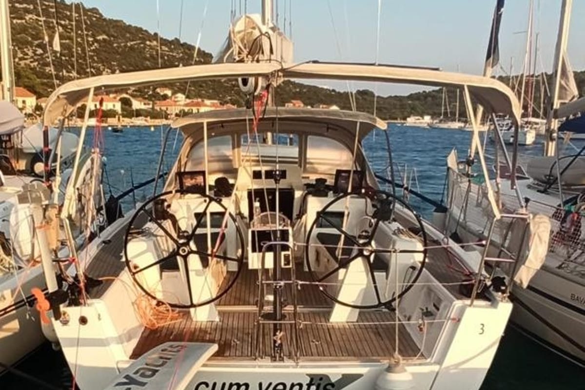 Cockpit of Cum Ventis, a X-Yachts X4³ sailboat at Općina Rogoznica, Croatia