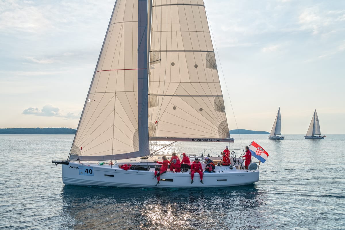 Exterior view of Cum Ventis, a X-Yachts X4³ sailboat at Općina Rogoznica, Croatia