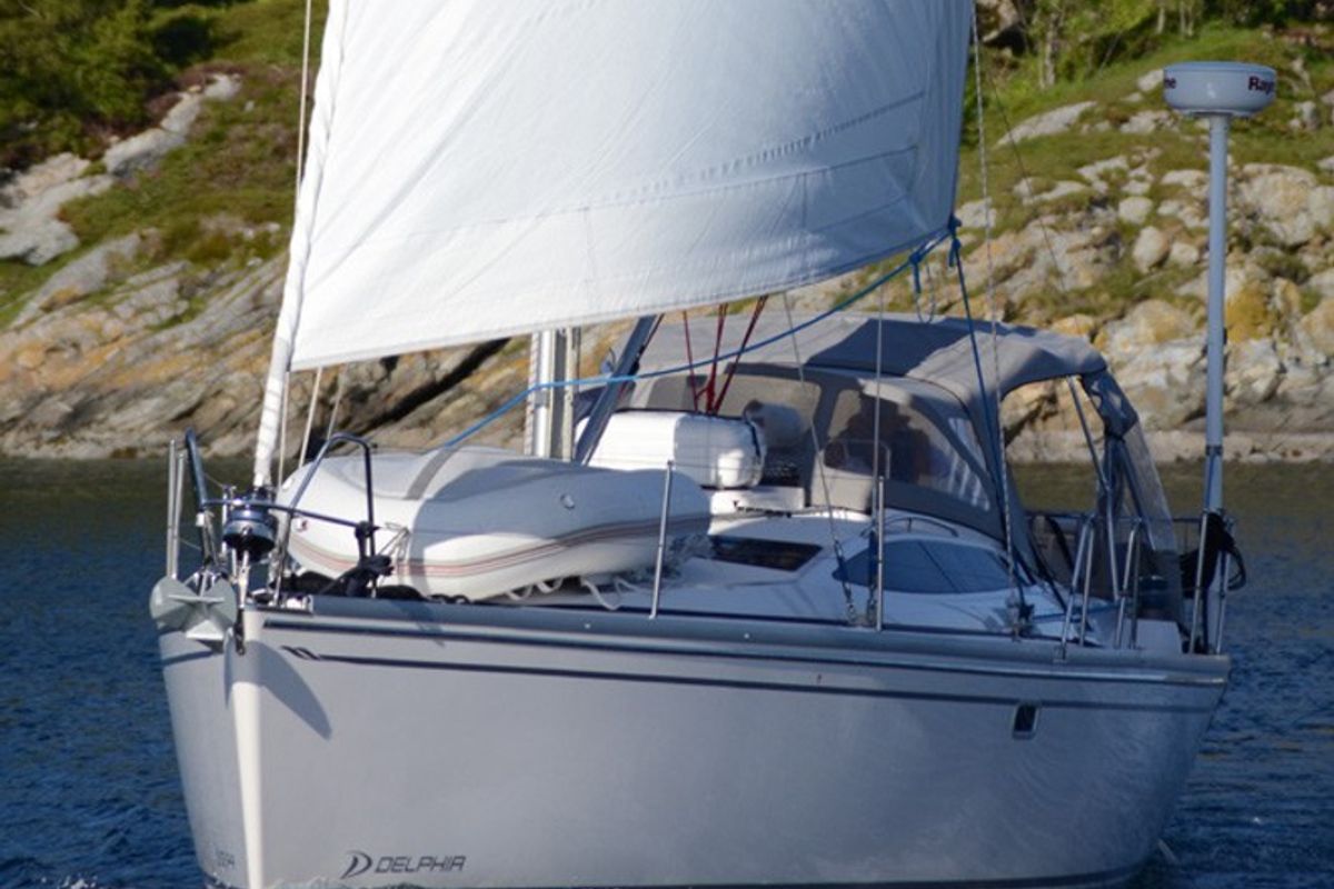Exterior view of Klara, a Delphia Yachts Delphia 40 sailboat at Harstad, Norway