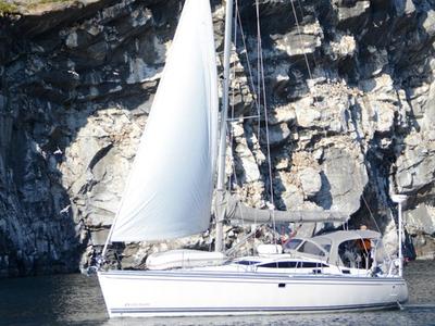 Exterior view of Klara, a Delphia Yachts Delphia 40 sailboat at Harstad, Norway